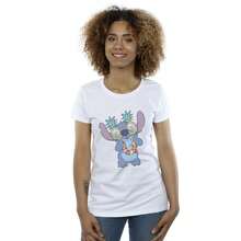 Disney Womens/Ladies Lilo And Stitch Tropical Fun Cotton TShirt (White) - White - View 3