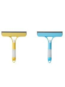 2pcs Three-In-One Window Cleaning Scrapers, Suitable For Home Glass, Bathroom Glass, Kitchen Windows, Three-In-One Cleaning Tool With Spray - Multicolor - Ver 13