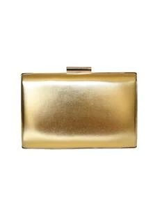 Gold Shiny Clutch Bag, Formal Evening Bag For Wedding Party, Banquet, Prom - Gold - View 1