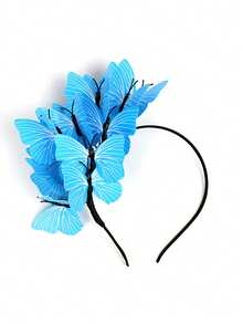 قبعة فاسيناتور بشكل فراشة، تاج فراشة ملكية، إكسسوار رأس لحفلة الشاي أو حفلة هالوين، قبعة صغيرة، أغراض زفاف، إكسسوارات شعر