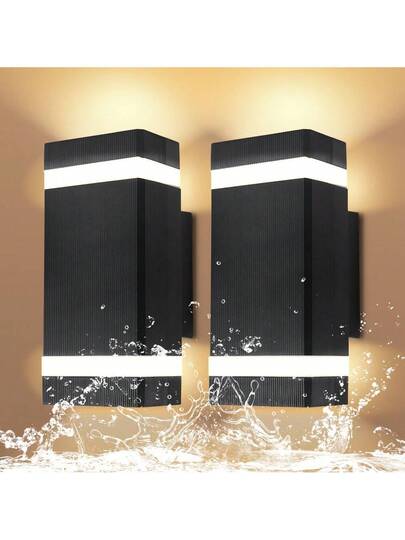 CANMEIJIA 1PC Acrylic Outdoor Waterproof Wand Lamp IP65, Door Lamp, Including E27 Bulb, Bulb Replaceable, Square/Round Lighting, Garden ation, In Gardens/Corridors/Stairs/Streets/Balconies view 6