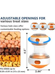 Interactive Dog Treat Dispenser Toy, Large Size Rolling Food Leak Proof Ball, Durable Chew Tooth Healthy Ball, Suitable For All Breeds Slow Feeder Puzzle Pet Toy, Slow Feeding Training Toy, Pet Food Puzzle Toy - 藍色 - 查看 2