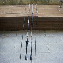 Caña de pescar de fibra de carbono de 180 cm - Alta sensibilidad para spinning/casting, punta de caña a prueba de explosiones, mango ergonómico de una sola pieza con tacto suave, adecuada para pesca en agua salada | Regalo perfecto para pescadores, equipo de pesca moderno | Excelente regalo para el Día de Acción de Gracias