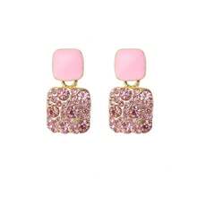 Korean Style Autumn Winter Earrings  Personality Minimalist Stud Earrings Women's Drop Earrings Ear Jewelry - 紫色 - 查看 3