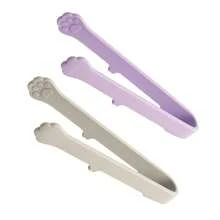 2 pezzi Mini pinze per alimenti in silicone, a forma di zampa di gatto, adatte per patatine, frutta, cubetti di ghiaccio, torte, pane, zollette di zucchero - Multicolore - Visualizzare 11