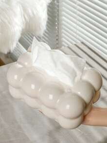 1 pieza Soporte para caja de pañuelos, Soporte de escritorio para pañuelos, Cubierta para caja de pañuelos, Caja de pañuelos de caramelo, Soporte decorativo para pañuelos, Caja de pañuelos creativa para el hogar, cocina, dormitorio, sala de estar, comedor, Caja de almacenamiento de plástico para el hogar, Decoración del hogar, Suministros para el hogar