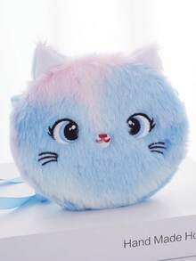 1 PC Children Plush Crossbody Bag Cat Coin Purse Elementary School Student Holiday Gift Creative Cartoon Bag - Multicolor - View 12