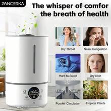 Umidificador de aroma PANCERKA 4L Adequado para quartos, salas de estar e cômodos grandes, com umidificação contínua, difusão de aromaterapia integrada e saída de névoa fria de 300 ml/h, aumentando rapidamente a umidade para uma experiência de ar confortável e duradoura - Plugue tipo C da UE (220-240V) - Ver 2