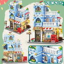 Urban Street Scene Building Blocks Puzzle Assembly Hamburger Shop Coffee Shop Desktop Decor Gift For Boyfriend Christmas Gift Birthday Gift - Multicolor - View 10