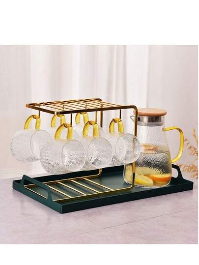 Modern Minimalist Glass Cup Holder Rack, Water Glass Draining Shelf, Tea Cup Storage Organizer, Coffee Mug Rack