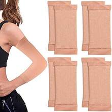 Elastic Knit Compression Arm Sleeves, Unisex Elbow Support UV Protection Arm Shaper, Daily Workout Fitness Yoga Sports Arm Band - Beige - View 15