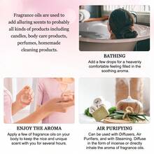 EUQEE 6瓶装10毫升/0.33液盎司精油套装，适用于香薰机、加湿器、DIY肥皂和蜡烛制作 - 多樣化香型 - 查看 3