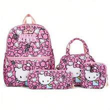 Sanrio Sanrio Hello Kitty&Kuromi 4-Piece Set: Backpack, Pencil Case, Shoulder Bag, Wallet - Durable Material, Adjustable Shoulder Straps, Zipper Closure - Perfect For School, Travel And Gift Giving Travel Bag Handbag Luggage Bag For Travel For Business For Vacation Holiday Large Capacity Portable Multifunction Travel Duffel Bag Unisex Weekender Bags