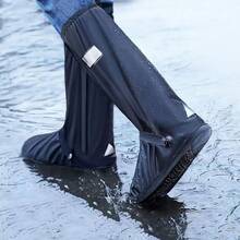 Botas para Lluvia, Cubrezapatos Impermeables, Cubrebotas con Tira Reflectante y Cremalleras, Se Pueden Usar en climas lluviosos y nevados, Adecuadas para Hombres y Mujeres - XL - (43-45) - Ver 2