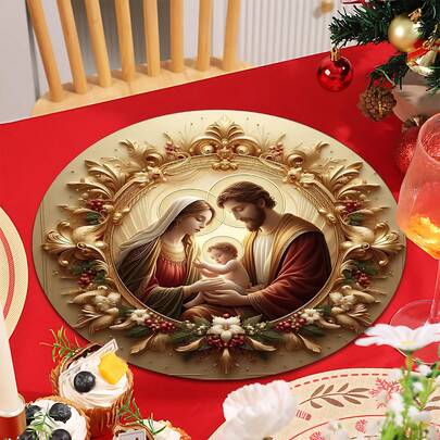 2 piezas/4 piezas/6 piezas Manteles individuales de silicona con estampado de escena navideña, regalo de Navidad ideal, decoración navideña, adecuado para mesa de comedor, bar de café, decoración de temporada, manteles individuales lavables, decoración de habitación, posavasos, alfombrillas de drenaje, manteles de mesa de cocina y comedor, decoración de fiesta interior y exterior, decoración del hogar, regalo perfecto