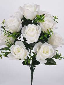 1 باقة من الورود المطبوعة بطباعة زهرية جذابة من البلاستيك ABS لحفل الزفاف