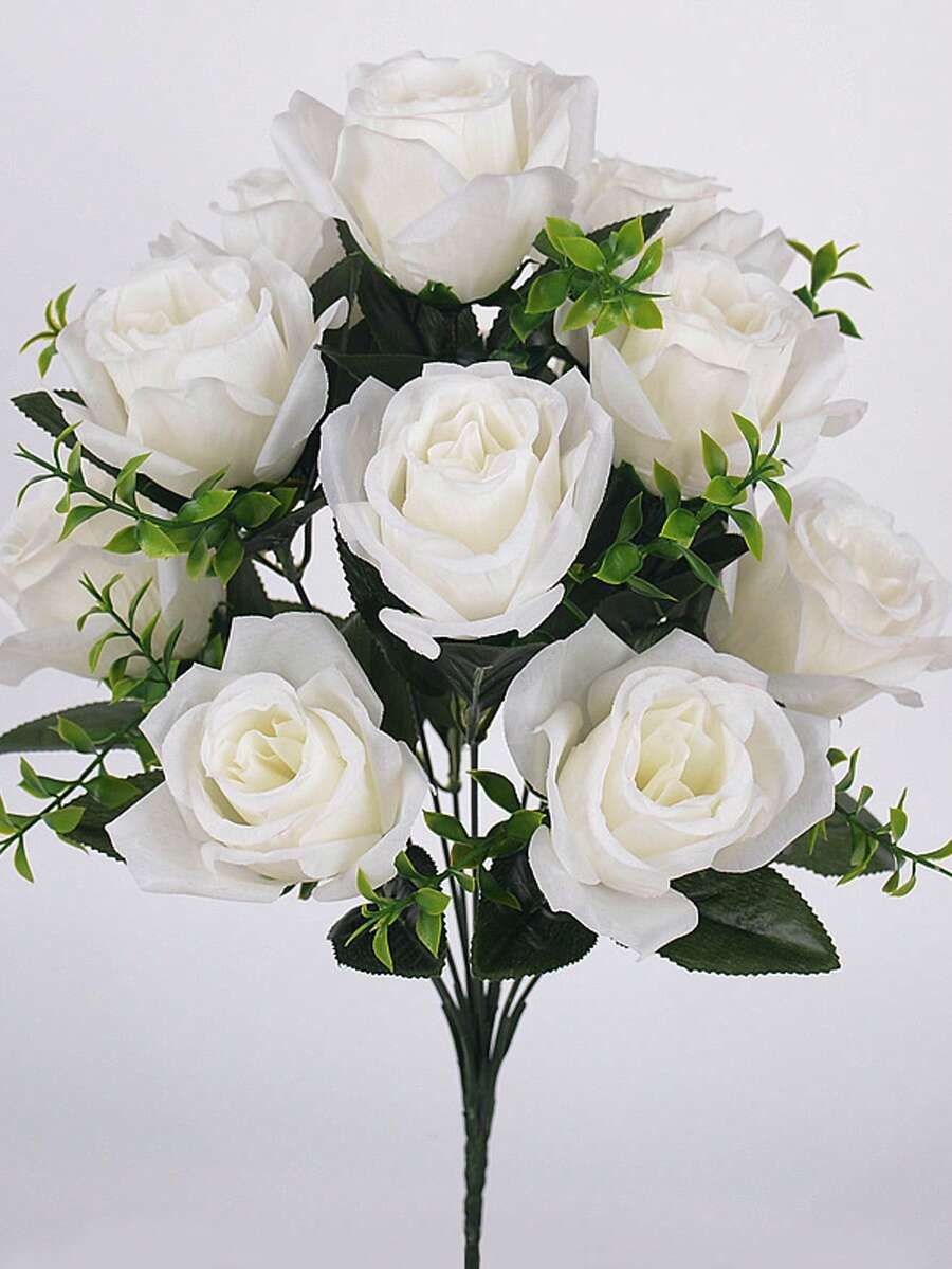 1 باقة من الورود المطبوعة بطباعة زهرية جذابة من البلاستيك ABS لحفل الزفاف