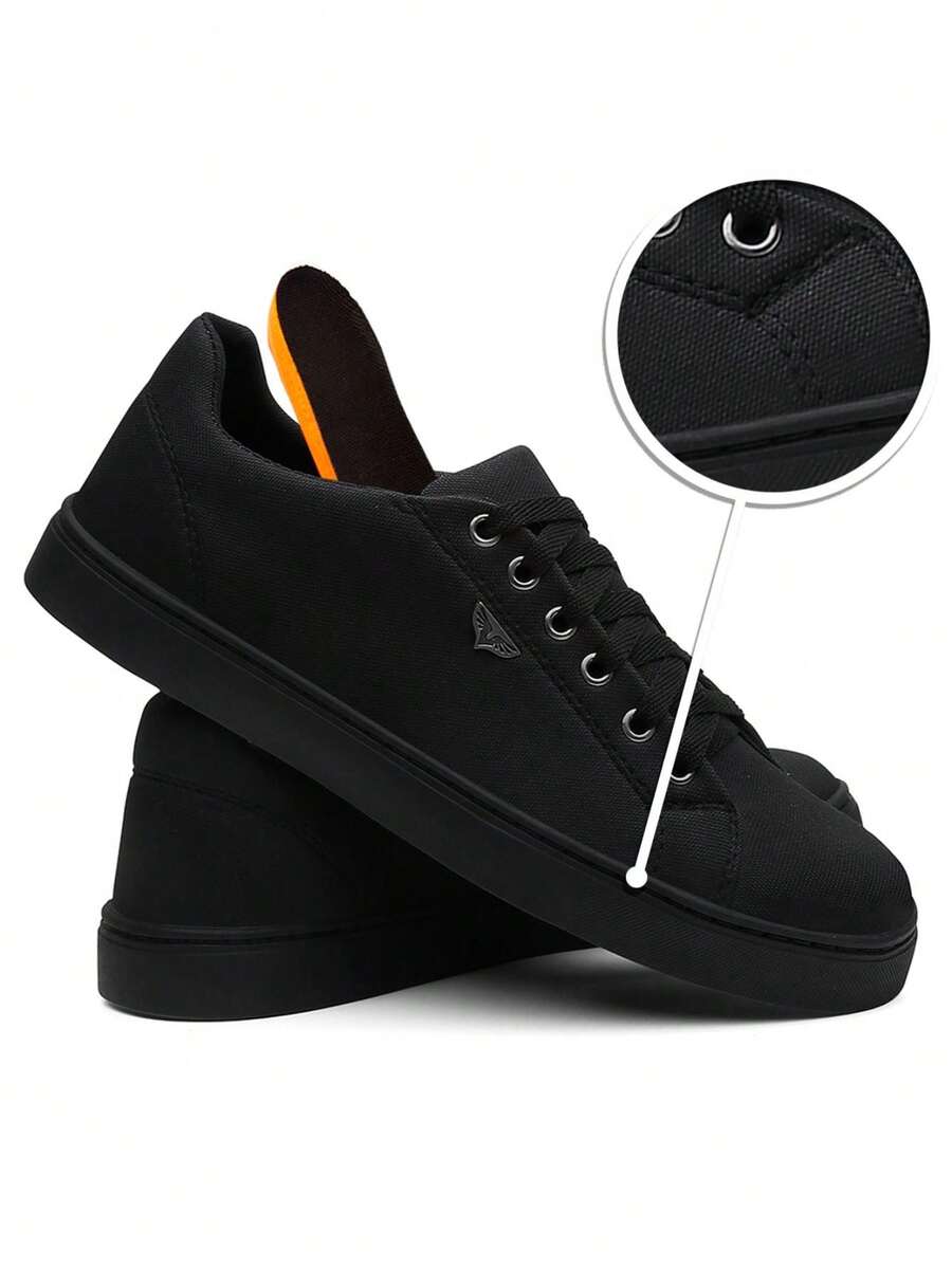 Men's Sneakers Casual Comfortable Sneakers Promotion EVA Insole Black Brown Blue - 黑與白 - 查看 1