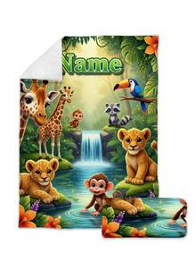 One Custom-Designed Name Blanket, Suitable For Various Occasions Including Beds, Living Rooms, Sofas, Outdoors, Beaches, Camping, And Pets. Personalized Family/Pet/Couple Text-Printed Bedding Blankets, Perfect As A Personalized Christmas Gift, Family Gift, Birthday Gift, Gift For A Friend, Gift For Her, Or Gift For Your Son/Daughter. - 款式1 - 查看 7