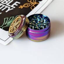 1pc 52mm Colorful Insect Design 4-Layer Zinc Alloy Metal Herb Grinder, Smoking Accessory Crusher - Colorful - View 14