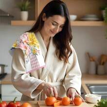 1set/2pcs/100pcs Flower And Pink Checkered Pattern Kitchen Towels And Dishcloths Are Suitable For Interior Decoration In Restaurants, Kitchens And Bathrooms, Party Decoration, Festival Gifts, And Can Also Be Given As Presents - Multicolor - View 8