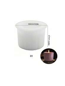 1 chiếc cốc nến thơm bằng bê tông thạch cao tự làm kèm khuôn silicon để lưu trữ thạch cao và trang trí sáng tạo có lớp hoàn thiện bằng gương - trắng - Xem 13