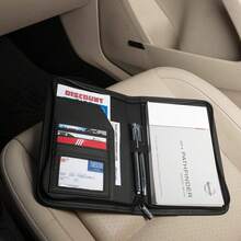 Samsill - Soporte para registro y  de coche, organizador de guantera Maunal del propietario, 7.25 x 10 pus, soporte para documentos de coche, color negro - Oro rosa - Ver 5