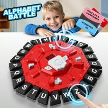 Alphabet Learning Game For Kids Ages 3+ - Interactive Letter Board Toy With ABC Blocks, Red & Blue Educational Family Fun, Strategy Game For Language Skills & Cognitive Development, Family Board Game | Playful Design | Engaging Game Play, Alphabet Toy|Christmas Birthday ThanksGiving Back To School Easter Holiday Children's Day Easter NewYear Gift For Boys Girls - Multicolor - View 7