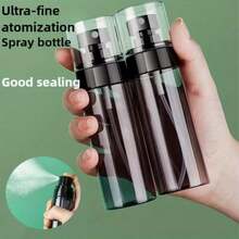 Ultra Fine Fog Refillable Spray Bottle -1.01 Oz To 4.06 Oz Portable Travel Spray Bottle Black Transparent Plastic Split Bottle For Hair Styling, Cleaning, Plant And Skin Care, Portable Travel Suit, Easy To Clean, PVC Free