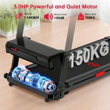 Homefitnesscode 4-In-1 Folding Treadmill - 1–14 Km/H Speed, 20% Slope Auto Incline, 9cm Adjustable Height,107*40 Cm Running Belt, 12 Preset Programs & Touch Control - UK Plug(220-240V) - View 9