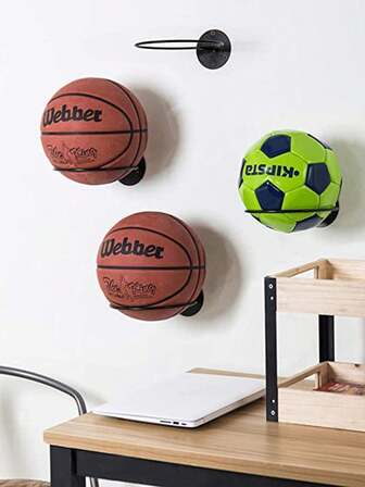 1-3 pezzi Supporto metallico per palle, supporto universale per esposizione e conservazione di pallacanestro, pallone da calcio, pallavolo, adatto per adolescenti, regalo per la Festa del Papà