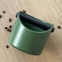 1 pieza Recipiente para residuos de café de 580ml, caja especial para residuos de máquina de café semiautomática, el recipiente se puede desprender, diseño oblicuo, pequeño y ligero, sin posición, alta resistencia a caídas, antideslizante en la base, papelera de escritorio, material ABS, accesorios profesionales de café para oficina y hogar