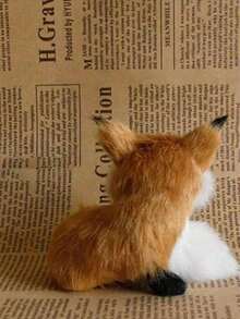 1 pieza Estatua realista y adorable de zorro durmiendo, nueva llegada 2025, adecuada para coche, ventana, sala de estar, dormitorio, decoración de Ramadán, decoración del hogar, baño, regalo de vacaciones para niños/niñas, regalo de cumpleaños, regalo perfecto