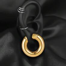 1pc Stainless Steel Fashion Round Ear Weights Hangers Ear Gauges Plugs Expander Piercing Body Jewelry Women Stretcher Earrings New