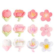 12pcs Cherry Blossom Themed Hole Decoration Shoe Charms - Pink & White Flowers, Romantic Spring Shoe Ornaments - Pink - View 7