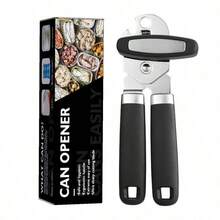 1PC, Ultimate Multifunctional Opener, Professional Grade Stainless Steel Can & Bottle Opener, Easy-Clean Design, Life Tools & Kitchenware Must-Haves For Efficient Meal Prep - Black-1PC - View 1