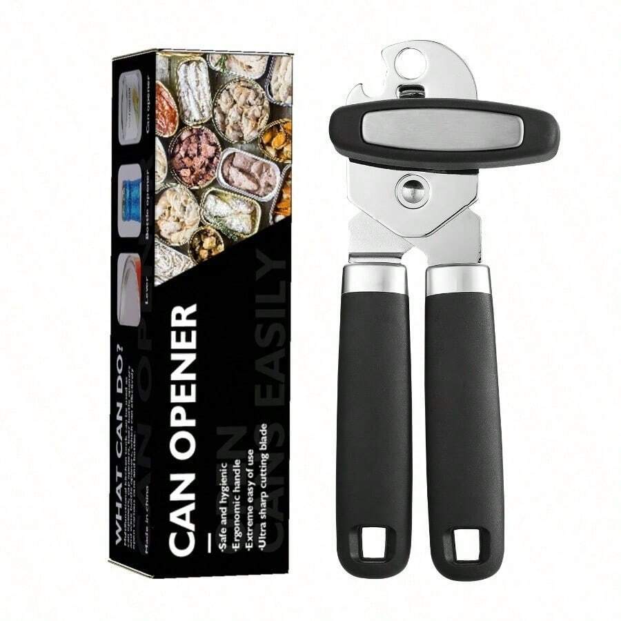 1PC, Ultimate Multifunctional Opener, Professional Grade Stainless Steel Can & Bottle Opener, Easy-Clean Design, Life Tools & Kitchenware Must-Haves For Efficient Meal Prep - Black-1PC - View 1