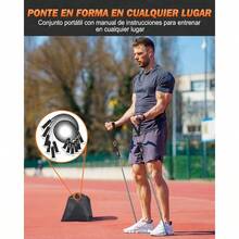 6Pcs Ligas de Resistencia para Ejercicio - 270lbs Bandas de Resistencia para Pull Up con Asas, Tubulares Bandas Elsticas con Ancla de Puerta, Correas de Tobillo, Bolsa y Pster - Negro+gris - Ver 6