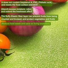 2 Stücke/4 Stücke/6 Stücke extra große waschbare Kühlschrankschubladen-Einlagen - wiederverwendbare Kühlschrankmatten, um die Frische von Obst & Gemüse zu verlängern, die Luftzirkulation zu verbessern, Gemüselagerung