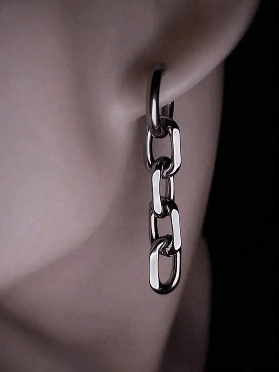 1 Paar einfache, massive Edelstahl-Creolen, vielseitig für den täglichen Gebrauch, unisex