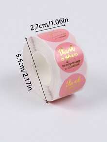 500 etiquetas adhesivas de "Gracias por apoyar mi pequeño negocio" para decoración de regalos de Navidad, papelería de negocios - Rosa - Ver 11