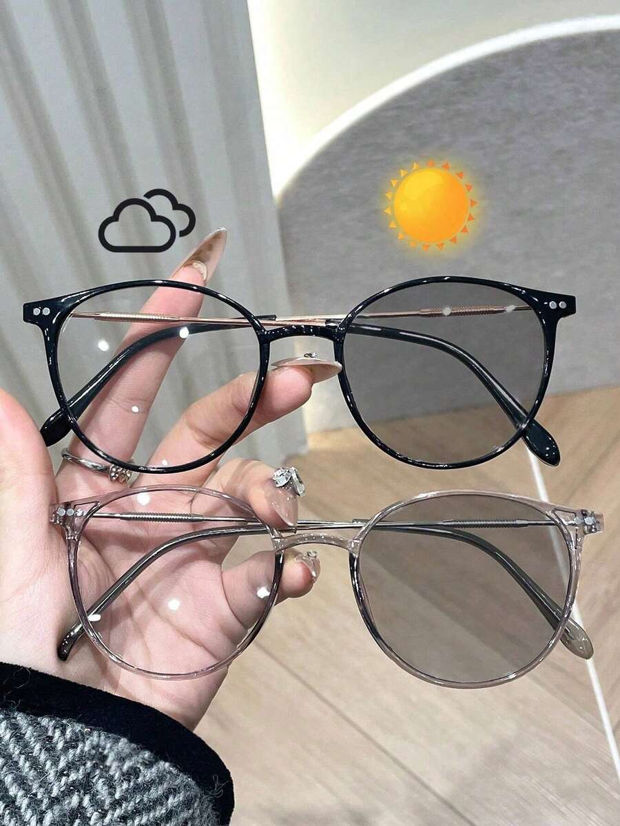 2pcs Delicate Ins Style Graceful Design And Expressiveness Never Outdated Women Fashion Glasses Combination For Street-Photography Outdoor Casual Activities Decoration Suitable For All Face Shapes