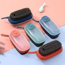 1pc Automatic Liquid Refill Soft Bristle Shoe Brush, Multifunctional Plastic Shoe Cleaner Brush For Home Use - Multicolor - View 5