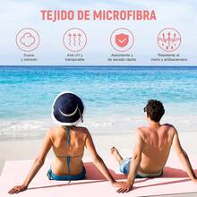 Poncho Microfibra Natacion, para Natacion Secado Rápido y Cómodo, de Baño con Capucha, Poncho de Toalla para Cambiarse para Mujeres y Hombres en Playa, Surf y Natación (Azul) - Rosa - Ver 5