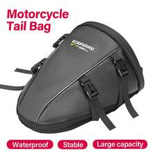 Waterproof Motorcycle Tail Bag Motorbike Back Seat Bags Waterproof Wear Resistant Multi-Functional Durable Moto Rider Backpack - màu đen - Xem 3