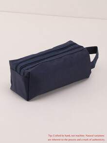 Bolsas de lápices bordadas con nombre Canvas, bolsa de almacenamiento, bolso de almacenaje personalizado, estuche de cosméticos, accesorios de viaje multiusos, ahorra espacio, letras, a rayas exquisitas y elegantes, ordenadas con contrato, casual, hallazgos de tesoros básicos únicos, regalo ideal para su novia, familia, amigos para aniversarios. Regreso a la escuela, útiles escolares, suministros escolares. Vuelta a clases, regalos para la oficina, la universidad, el dormitorio, los estudiantes universitarios, estudiantes de secundaria y preparatoria.So Para estudiantes, maestros, adolescentes, preparatoria, universidad secundaria, escuela secundaria secundariaesh para estudiantes y universidadSoPara estudiantes