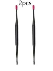 2pcs Silicone Ear Scoops, Earwax Cleaning And Massage God Ear Cleaner, Double-Headed Spiral Ear Scoops, Ear Picking Tools, Ear Picking Rods