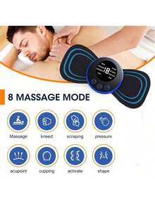 AXH New EMS Massage Patch, Mini Neck & Back Muscle Relief Stimulator Pad, Portable Leg & Body Healthcare Tool - Multicolor - View 11