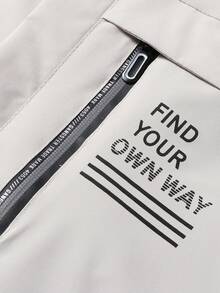 1 chiếc áo khoác gió ngoài trời dành cho nam, áo khoác thể thao chống thấm nước, thích hợp cho mùa xuân và mùa thu, màu trắng. - trắng - Xem 5