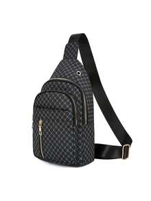 Men's Fashion Versatile Shoulder Sling Chest Bag, Crossbody Messenger Bag, College Style Small Backpack
